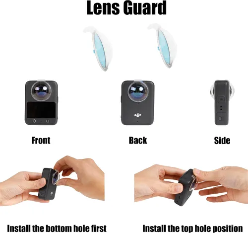 Vista 2 de PellKing Protectores de lente para DJI Osmo 360, protector de lente con funda de cámara y protector de pantalla, kit de accesorios para cámara