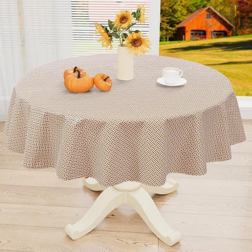 Vista 47 de misaya Mantel rectangular de vinilo impermeable, mantel lavable con reverso de franela, mantel de plástico para cena, picnic, interior y exterior