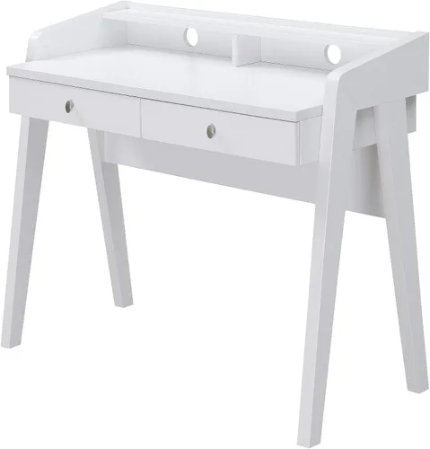 Vista 13 de Convenience Concepts Newport Deluxe - Escritorio con 2 cajones y estante, color negro