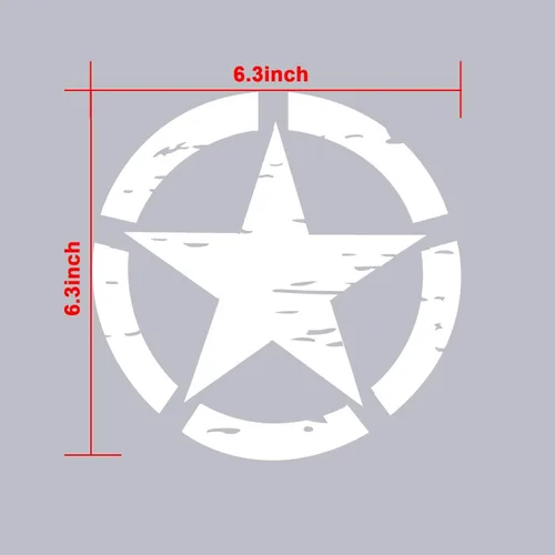 Vista 5 de Adhesivo de Parachoques Estrella Hooke Road para Cuerpo de Camiones, Coches, Decoración para Jeep Wrangler YJ TJ JK JL, Gladiator, Tundra, Tacoma