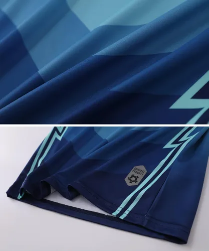 Vista 5 de Paquete de 2 camisetas de fútbol y pantalones cortos para niño, de secado rápido, uniforme de entrenamiento de equipo deportivo
