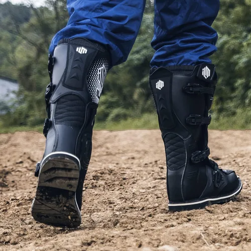 Vista 8 de ILM Botas de motocicleta impermeables ATV Motorcross Dirt Blike para hombres, modelo MX3
