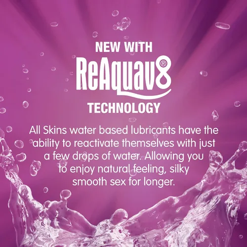 Vista 5 de Skins Lubricante con sabor a mango y maracuyá con tecnología ReAquav8 – Lubricante a base de agua con sabor a mango y maracuyá – 4 onzas