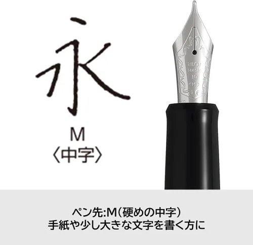 Vista 2 de Pilot Pluma estilográfica Custom Heritage 912, cuerpo negro, punta M