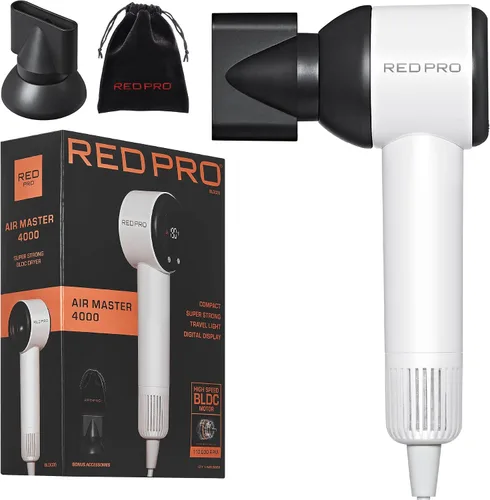 Vista 14 de RED Pro Air Master 4000 High Speed BLDC Hair Dryer, 110,000 RPM Professional Brushless Motor for Fast Drying, 40% More Compact Lightweight Design