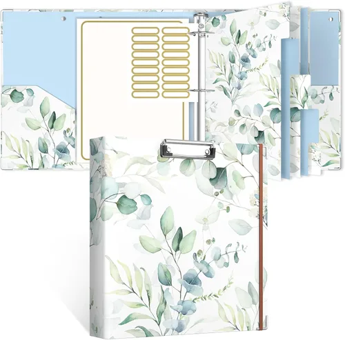 Vista 41 de Rouidr Carpeta de 3 anillos con portapapeles, 1 pulgada, 8.5 x 11 pulgadas, tamaño carta, carpetas organizadoras con pestañas divisorias y fundas