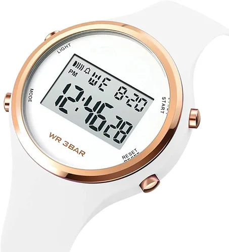Vista 5 de Relojes deportivos para exteriores reloj despertador 5 bares impermeable LED digital