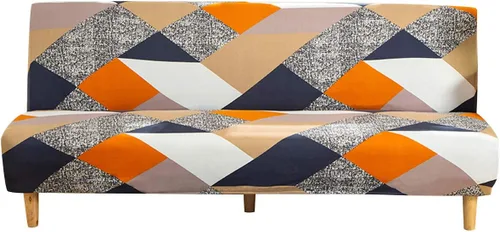 Vista 14 de Fundas de sofá sin brazos, elásticas de elastano, funda plegable para sofá cama, futón sin reposabrazos, protector de muebles para sala de estar