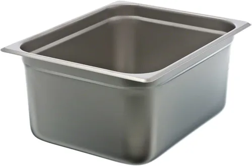Vista 3 de Tiger Chef Bandeja de mesa de vapor antiatascos de acero inoxidable de calibre 22 de 6 pulgadas 1/2 con tapa