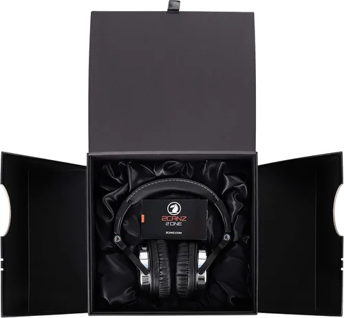 Vista 5 de 2CANZ Auriculares profesionales con cable para DJ, controladores de neodimio de 1.969 in, parte trasera cerrada, almohadillas de felpa Comfrasoft
