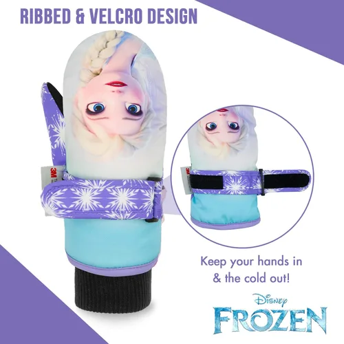 Vista 4 de DISNEY Mickey Mouse - Mitones para niños de 2 a 4 años, guantes impermeables para niños, guantes de nieve de Mickey Kids, guantes Thinsulate 3M