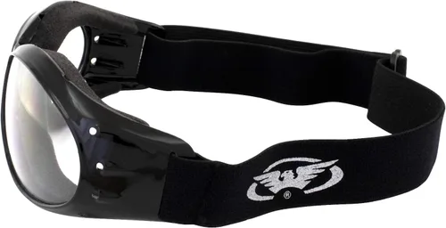 Vista 3 de Global Vision Eliminator Gafas Acolchadas para Motocicleta de Dirt Bike para Hombres y Mujeres (Marco Negro/Lente Ahumado)