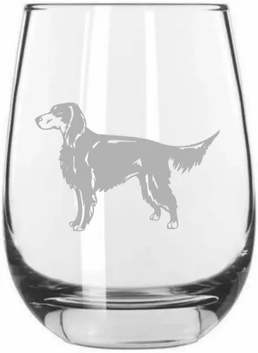 Vista 223 de Shar Pei (chino) - Vaso de vino sin tallo grabado para perro, 15.25 onzas