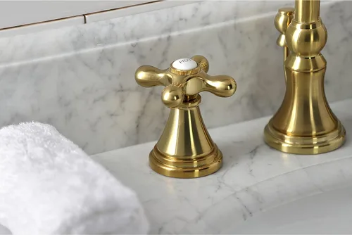 Vista 2 de Kingston Brass KS2987AX Grifo de baño extendido de 8 pulgadas, latón cepillado