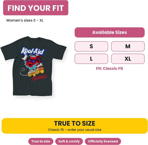 Vista 5 de Kool-Aid Ladies Oh Yeah Shirt Drink Mix Man Graphic Tie Dye T-Shirt Vintage Black