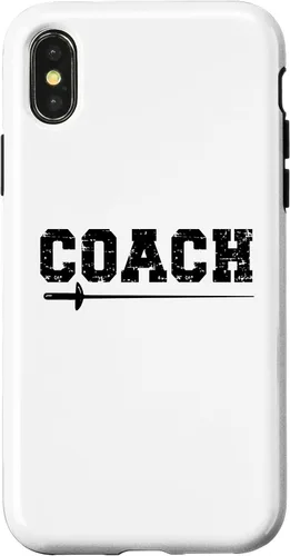 Vista 5 de iPhone 14 Pro Max Diseño de entrenador de esgrima. Estuche para instructores de esgrima / profesores de esgrima