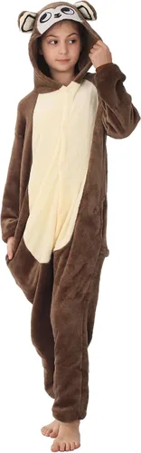 Vista 9 de Disfraz de franela para niños, disfraz de Halloween, Pascua, animales, cosplay para niñas y niños, una pieza