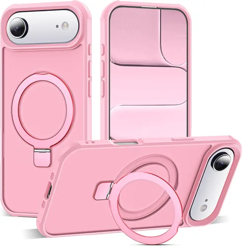 Vista 165 de SKYLMW - Funda compatible con iPhone 11 de 6.1 pulgadas, con soporte magnético invisible tipo anillo, funda translúcida de grado militar, compatible
