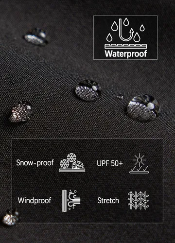 Vista 5 de Pantalones de esquí de nieve para mujer, con forro polar, impermeables, aislados, cálidos, softshell, pantalones cargo para senderismo