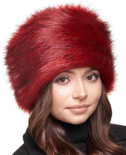 Vista 30 de Futrzane Sombrero clásico cosaco - Sombreros de piel sintética para mujer - Sombrero ruso peludo cálido