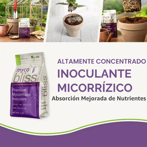 Vista 2 de Myco Bliss mezcla de hongos micorrícicos orgánicos (5 especies de endomicorrizas) para plantas Granular