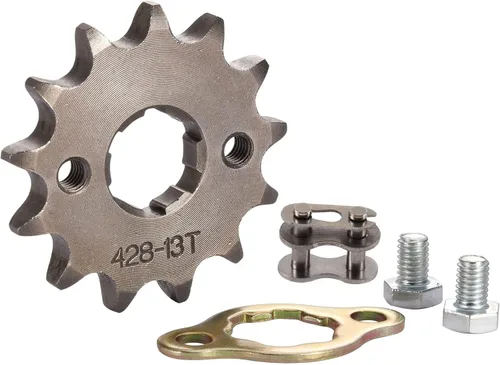 Vista 12 de WOOSTAR Piñón delantero para motocicleta 428-10T 17mm para 50cc 70cc 90cc 110cc 125cc Dirt Pit Bike Mini Bike ATV 4 ruedas