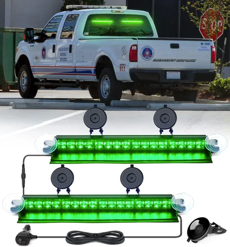 Vista 9 de Xprite Luces Estroboscópicas de Emergencia Ámbar para Tablero, Luz Intermitente Interior del Parabrisas con Ventosas para Camiones de Construcción
