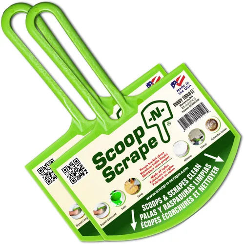 Vista 9 de Buddy Tools - Cuchara curvada para cubos de 5 galones, raspador de cubo de nailon para barro de paneles de yeso, pintura, resina epoxi, raspa cubos