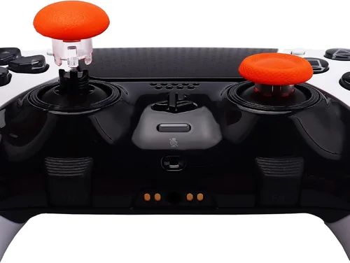 Vista 2 de IKPEK Palancas de repuesto 6 en 1 para controlador de borde PS5, tapas intercambiables naranja transparente para PS5 Edge Controller