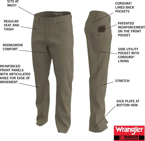 Vista 6 de Pantalón utilitario de pierna recta para hombre