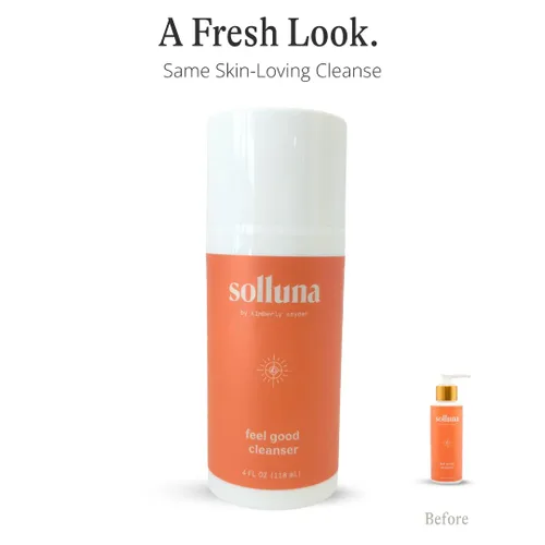Vista 2 de Solluna by Kimberly Snyder Limpiador facial hidratante antienvejecimiento, lavado facial suave con pH equilibrado, aceites naturales hidratantes