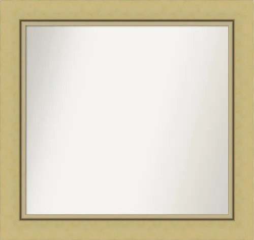 Vista 22 de Amanti Art Landon Gold Espejo de baño, espejo de pared o espejo de tocador de baño sobre el fregadero (26.25 x 26.25 pulgadas) Espejo no biselado