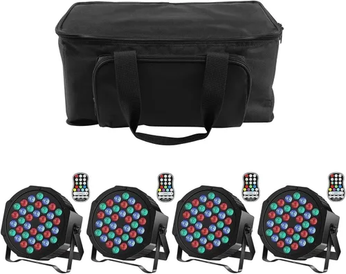 Vista 13 de HOLDLAMP Luces Par recargables de 36 W RGB alimentadas por batería, luces LED inalámbricas para DJ, activadas por sonido y control remoto para 1