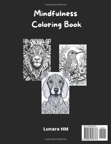 Vista 2 de Mindfulness Coloring Book Mandala Animals