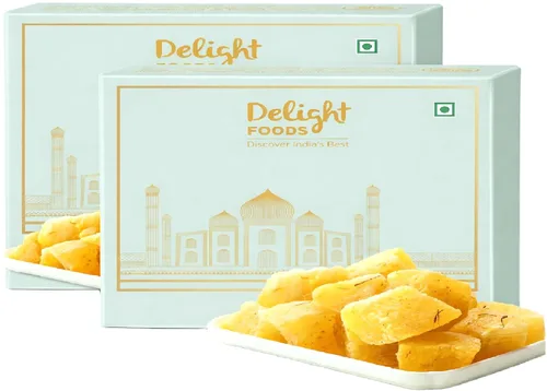 Vista 9 de Delight Foods Original Agra Petha 12.35 oz Dulces Indios Mithai (Angoori Petha)