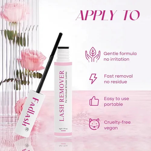 Vista 3 de FADLASH - Removedor de pestañas para extensiones de pestañas, 0.2 fl oz, removedor de pegamento para pestañas en racimo, removedor de pestañas