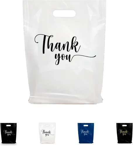 Vista 8 de BOLSAS DE TIENDA DE MERCANCÍAS DE AGRADECIMIENTO, diferentes tamaños 9"x12", 12"x15", 15"x18" 1.25 Mil. PAQUETES de 100/200/500 Bolsas de Productos