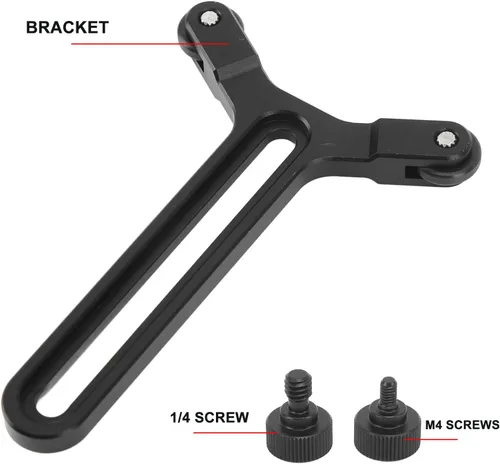 Vista 5 de Soporte de lente, marco de soporte de lente ajustable de 2 ruedas en forma de Y con ajuste vertical de 2.815 in, adecuado para DJI S y para sistema