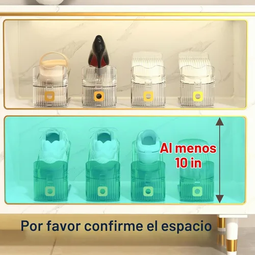 Vista 4 de Organizador de ranura para zapatos Dorado