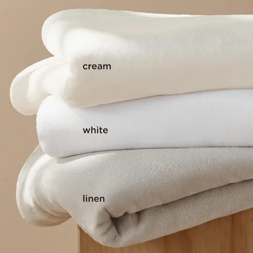 Vista 4 de Bedsure GentleSoft Bedding Manta de Vellón para Niñas y Niños - Mantas Pequeñas Suaves, Acogedoras y Bonitas para Viajes, 43x55 Pulgadas, Blanco