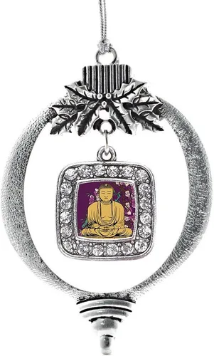 Vista 163 de Inspired Silver - Bon Voyage Cruise Ship Charm Ornamento – Adornos navideños cuadrados de plata con joyas de circonita cúbica