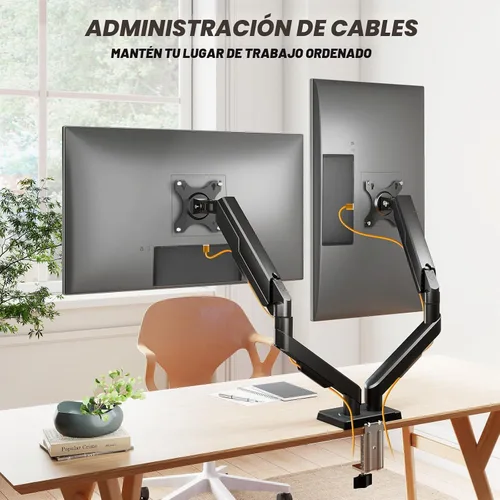 Vista 5 de 5Rcom Soporte de monitor doble para pantallas de computadora de 17-34