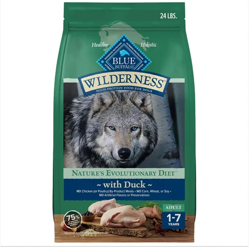 Vista 15 de Blue Buffalo Wilderness - Alimento seco natural con alto contenido proteínico y cereales saludables para perros adultos, pollo, bolsa de 4.5 libras