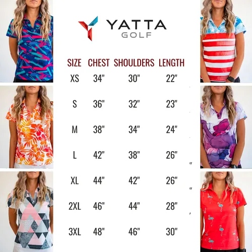 Vista 2 de YATTA GOLF Premium Golf Polo Shirts for Women - Lightweight, Quick Dry, Wrinkle Resistant & Moisture Wicking Golf Outfits