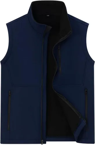 Vista 6 de Msmsse Chaleco ligero para hombre, con cuello alto, sin mangas, para senderismo, correr, golf