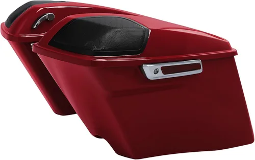 Vista 7 de TCMT Alforjas estiradas de 4" para Harley Street Glide 2014-23 Billiard Red