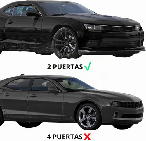 Vista 5 de KUAFU Faldones laterales de repuesto compatibles con Chevy Camaro 2010-2015 LT LS SS 1LT Modelo Paneles laterales de protección Guard Kit
