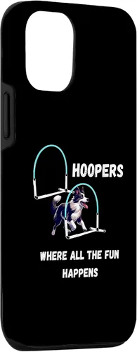 Vista 3 de iPhone 15 Dog Agility Dog Hoopers all the fun happens border collie Case