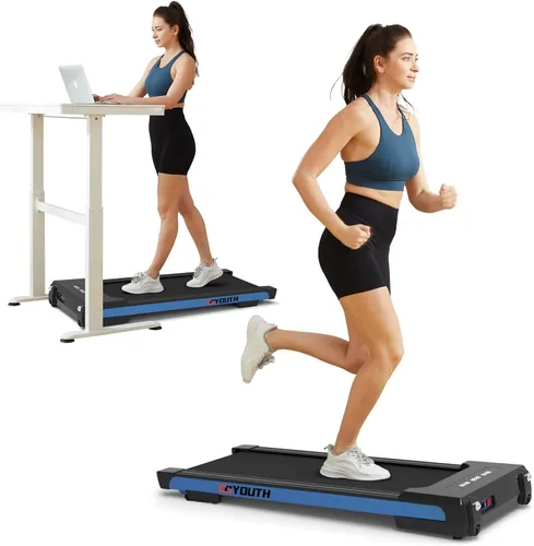 Vista 9 de GOYOUTH 2.25HP Walking Pad, Quiet Under Desk Treadmill for Office, 300 LBS Blanco