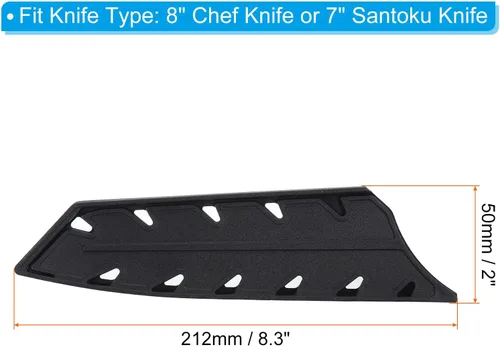 Vista 2 de PATIKIL Fundas de plástico para cuchillo de chef de 8 pulgadas o cuchillo Santoku de 7 pulgadas, paquete de 2 cuchillos, protector de cuchilla